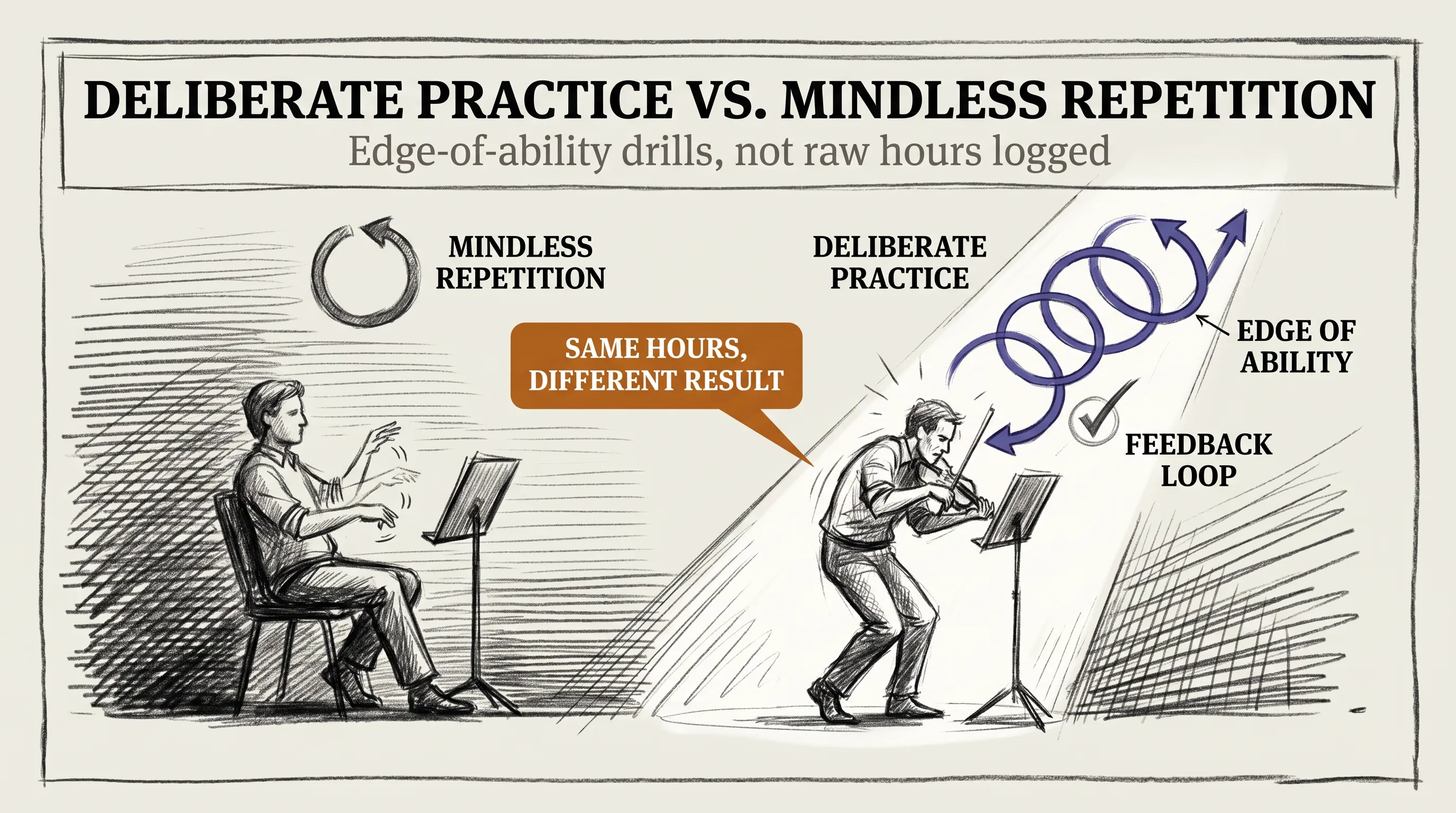 Deliberate Practice vs. Mindless Repetition