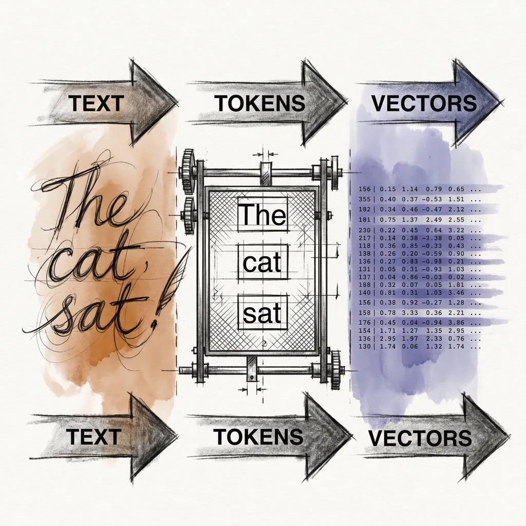 Tokens and Embeddings: How Raw Text Becomes Numbers the Model Can Use