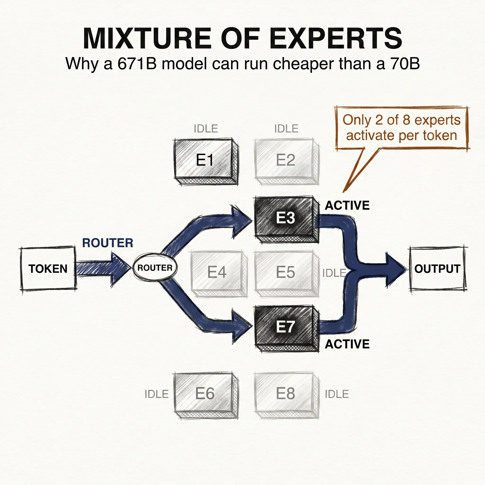 Mixture of Experts: Why 671B Does Not Equal 671B
