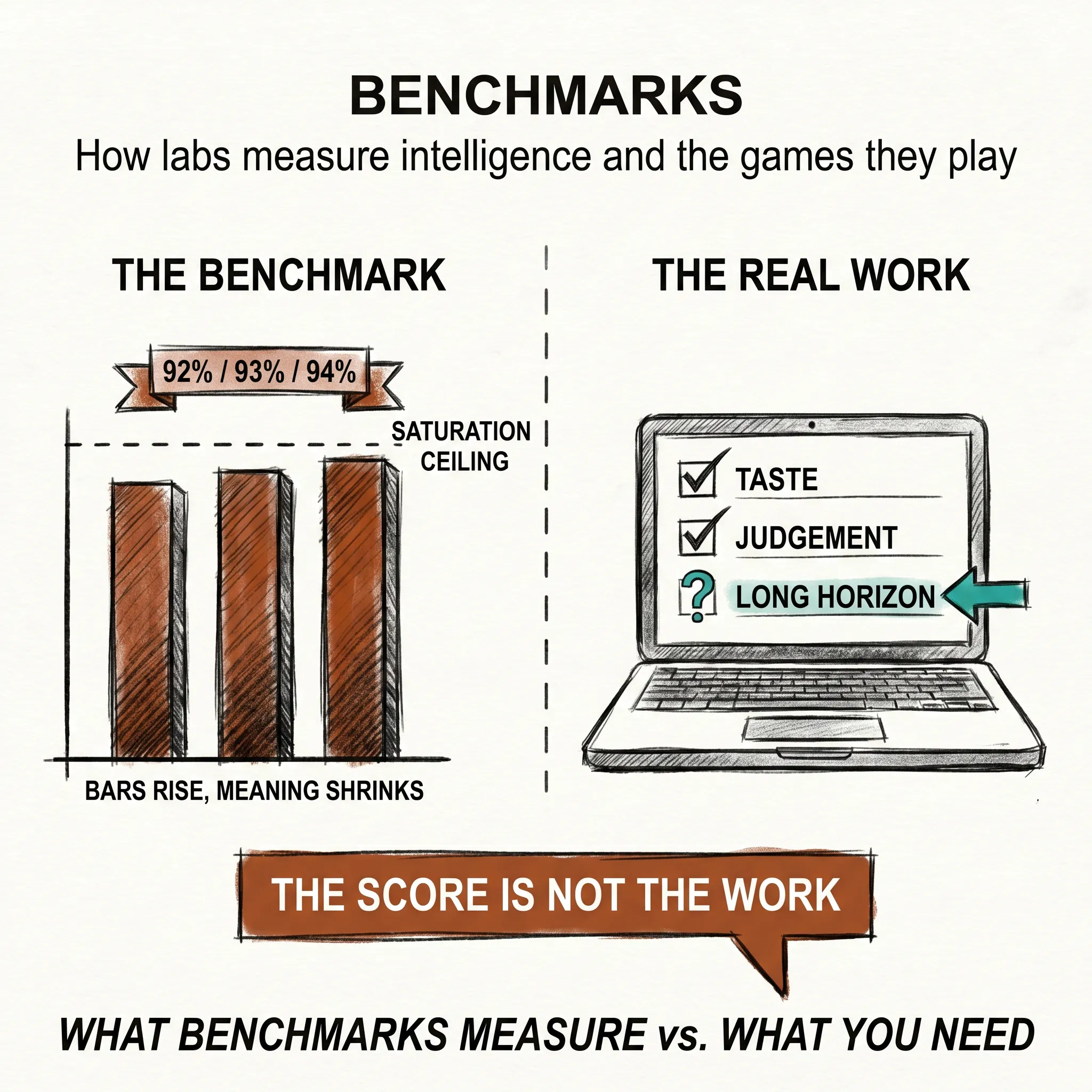 Benchmarks: How Labs Measure Intelligence (and the Games They Play)