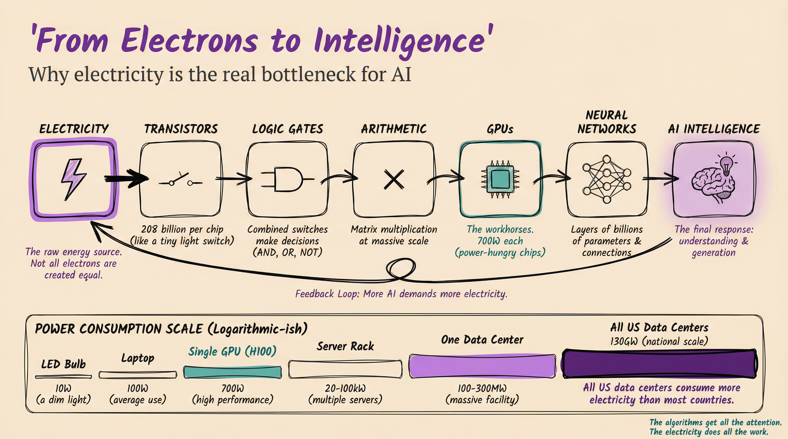 From Electrons to Intelligence — Why electricity is the real bottleneck for AI