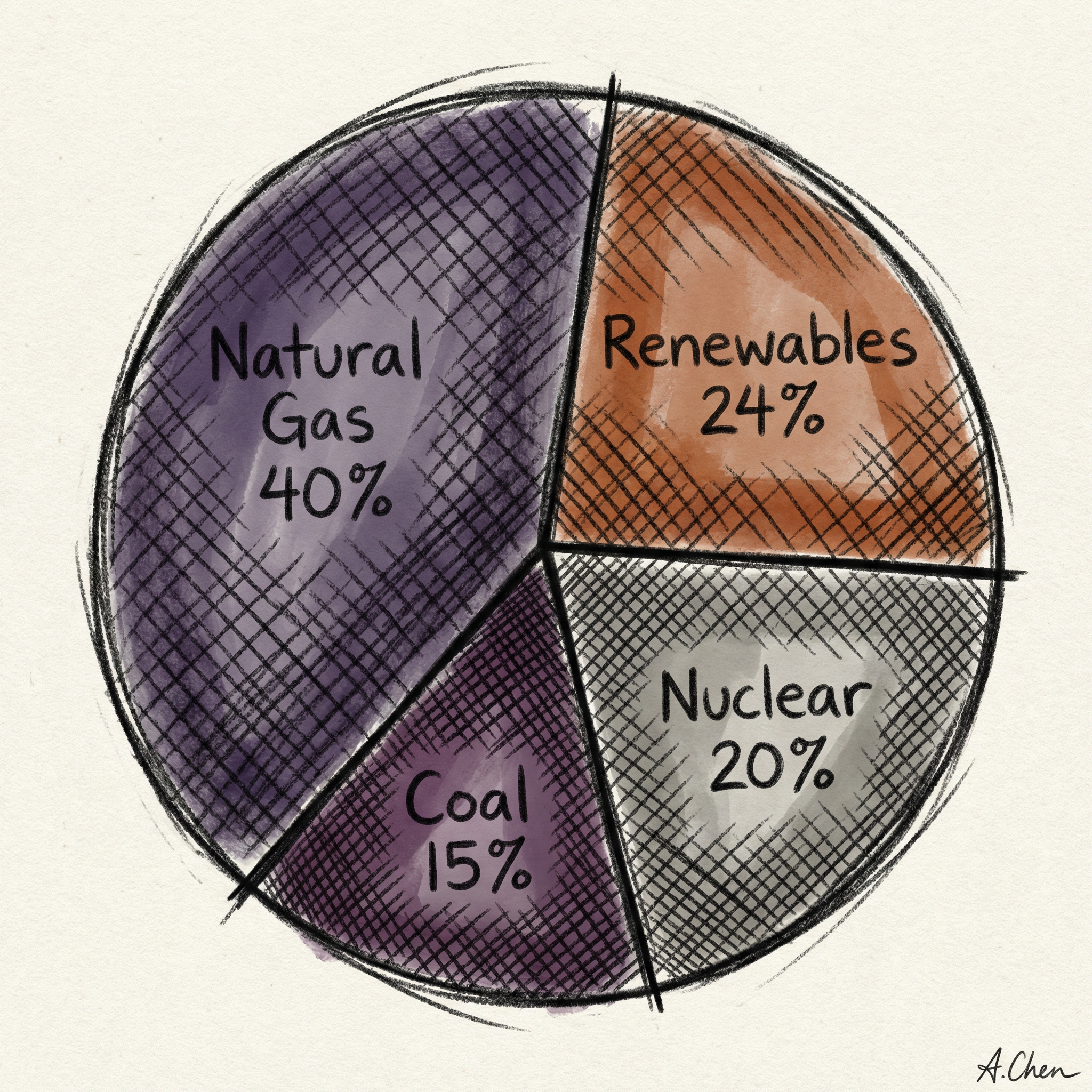 Data center energy sources breakdown