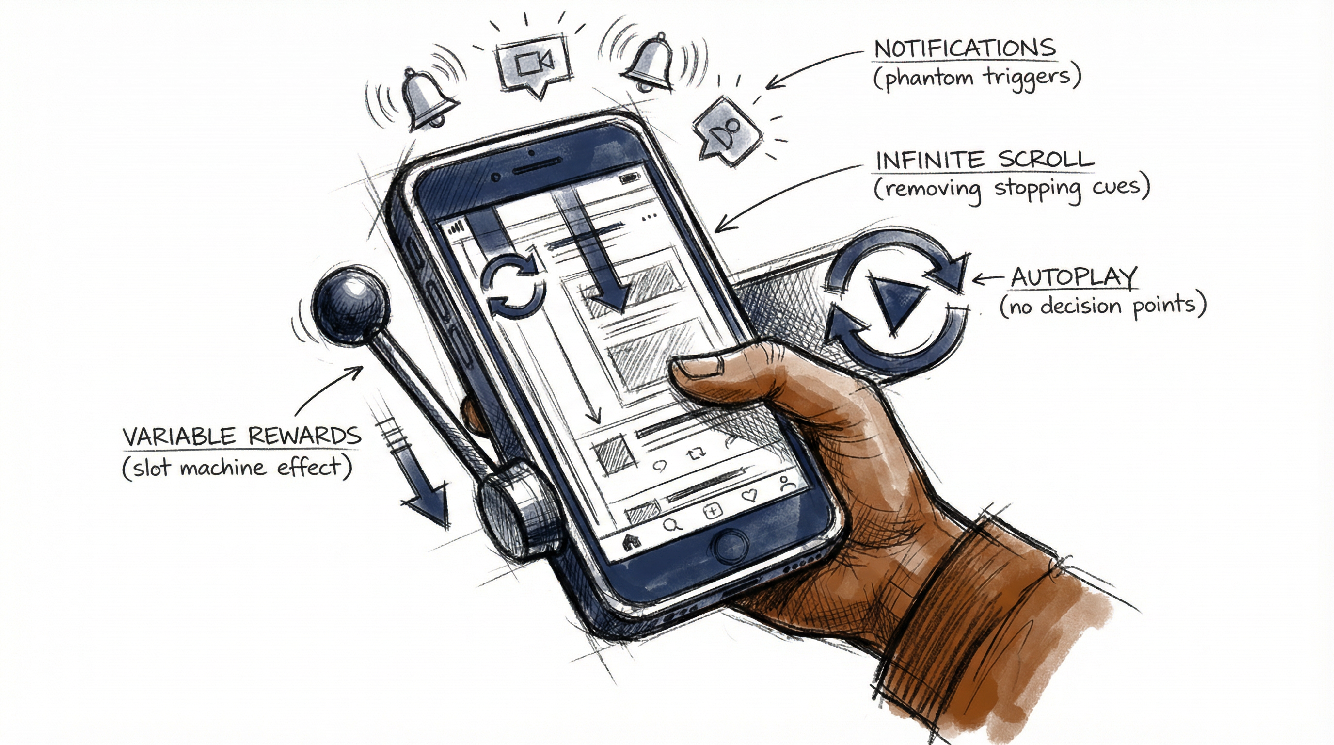 Social media attention design mechanisms